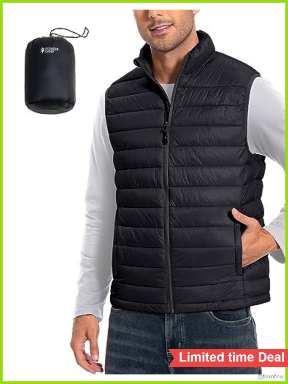 Men's Lightweight Water-Repellent Puffer Vest Quilted Sleeveless Outdoor